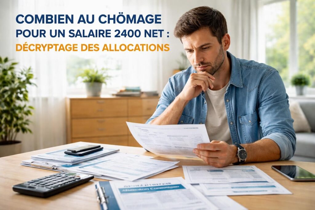 découvrez combien vous pouvez percevoir d'allocations chômage avec un salaire net de 2400 € : explications détaillées et calcul des indemnités.